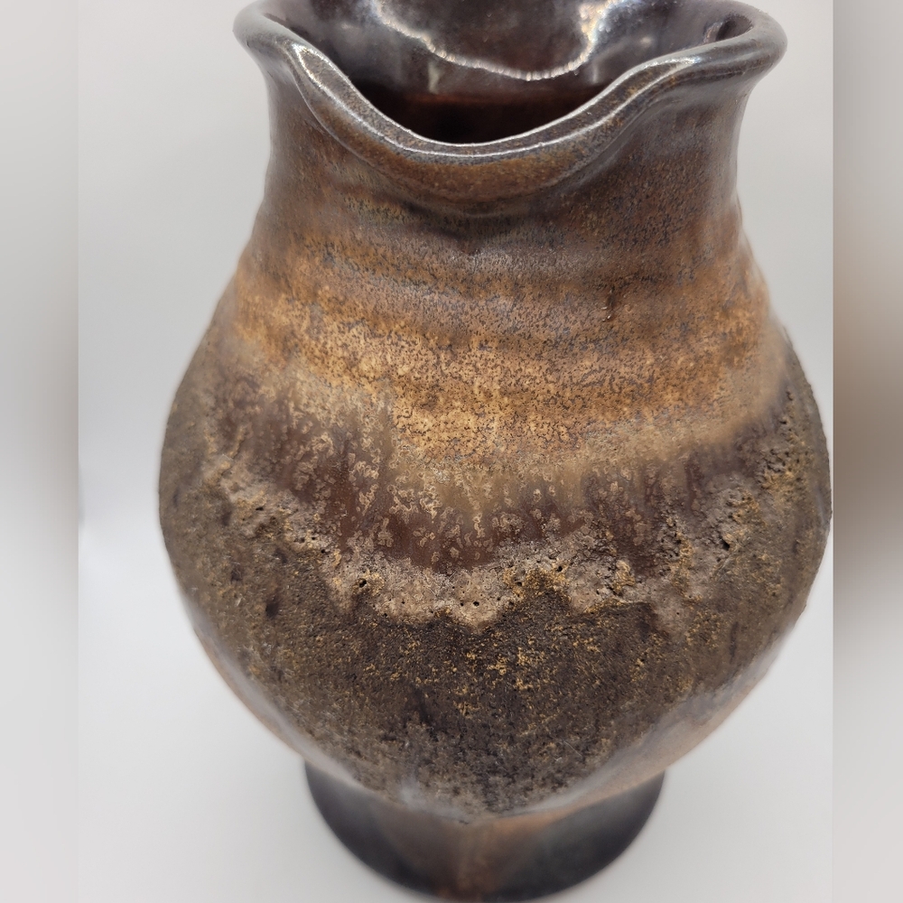 Rustic Brown Ceramic Vase - Picture 2 of 5
